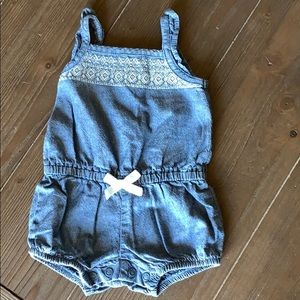 Carter’s baby jean romper 3 months